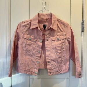 Gap kids pink denim jacket